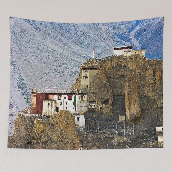 Item preview, Tibetan Buddhist Monastery, Himalayan Mountains Landscape designed and sold by worldways.