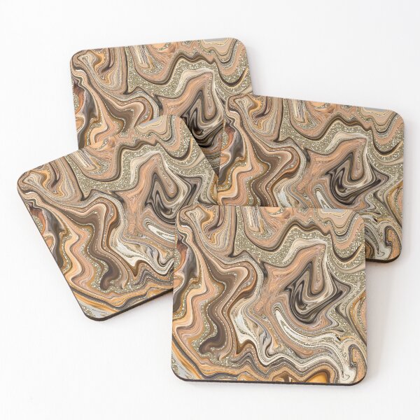 Item preview, Golden Marble Swirls with Glitter designed and sold by WisdomInspired.