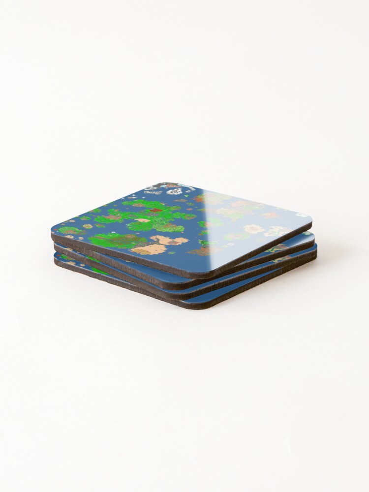 Thumbnail 4 of 5, Coasters (Set of 4), Tibia map designed and sold by FelipeWork10.