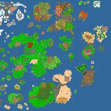 Artwork thumbnail, Tibia map by FelipeWork10