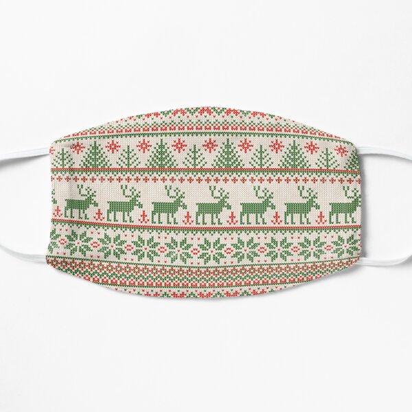 Holiday Face Mask - Ugly Christmas Sweater Flat Mask