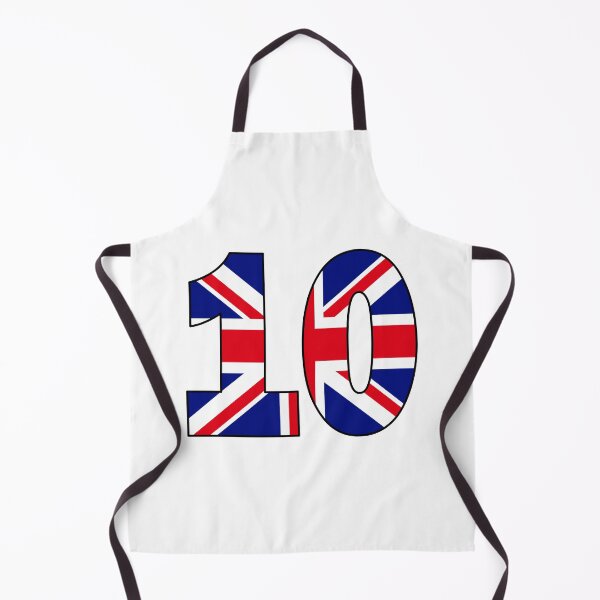 Item preview, Number 10 with UK flag on the background designed and sold by AllShirts21.