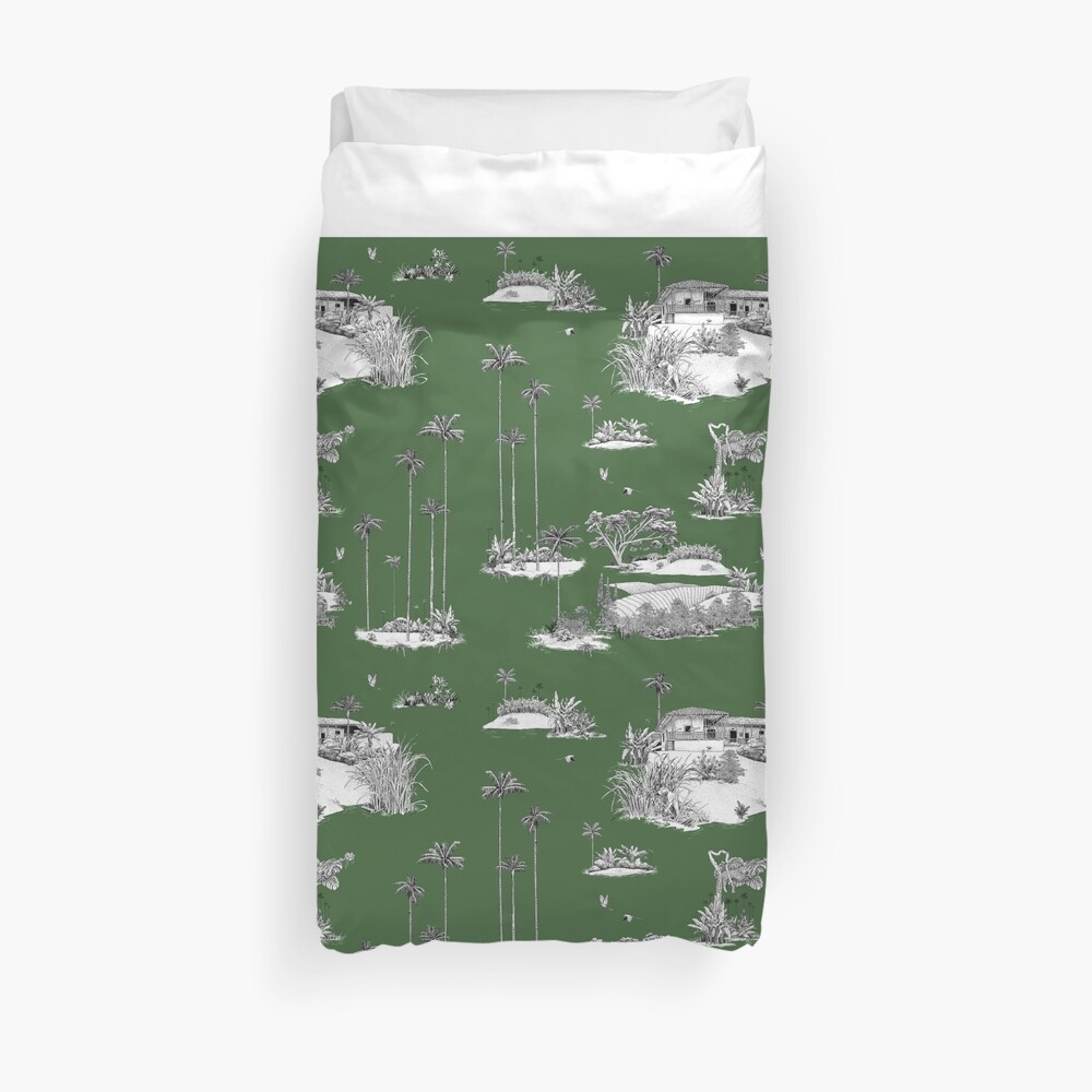 "toile green" Duvet Cover by MarietVf Redbubble