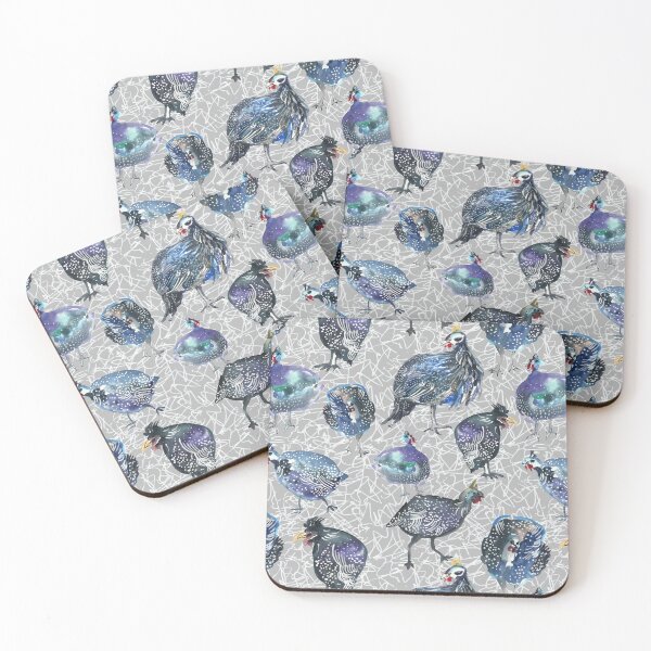 Item preview, Watercolor guinea hens print designed and sold by PatternTalent.