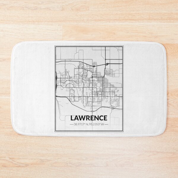 Item preview, Lawrence Kansas B&W Map designed and sold by kelbyredux.