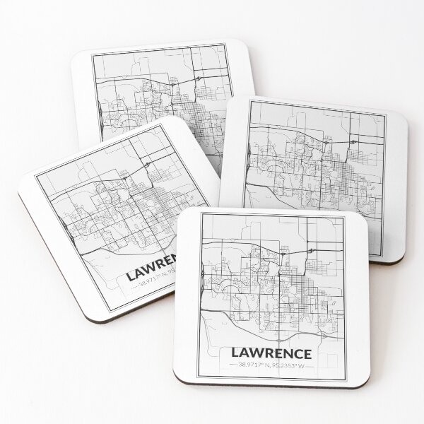 Item preview, Lawrence Kansas B&W Map designed and sold by kelbyredux.
