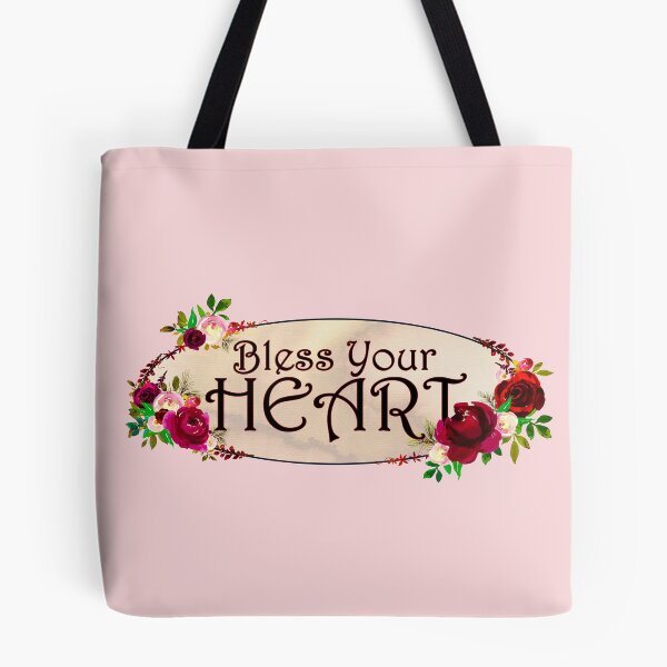 Item preview, "Bless Your Heart" Red Floral Oval Frame designed and sold by Bumblefuzzies.
