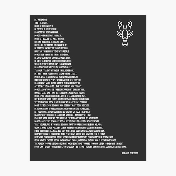 Item preview, Jordan B Peterson's Rules designed and sold by bjames1.