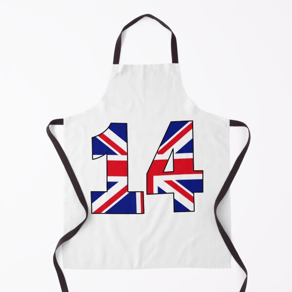 Item preview, Number 14 with UK flag on the background designed and sold by AllShirts21.