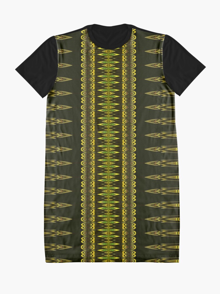 Alternate view of Golden Decor Crochet Graphic T-Shirt Dress
