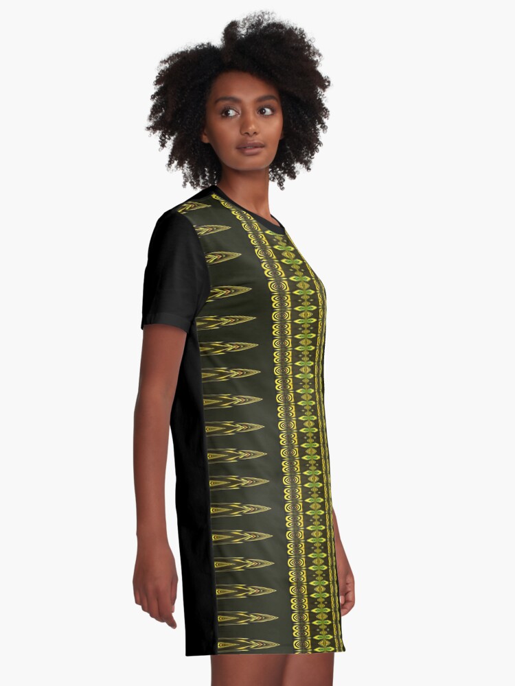 Alternate view of Golden Decor Crochet Graphic T-Shirt Dress