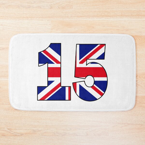Item preview, Number 15 with UK flag on the background designed and sold by AllShirts21.