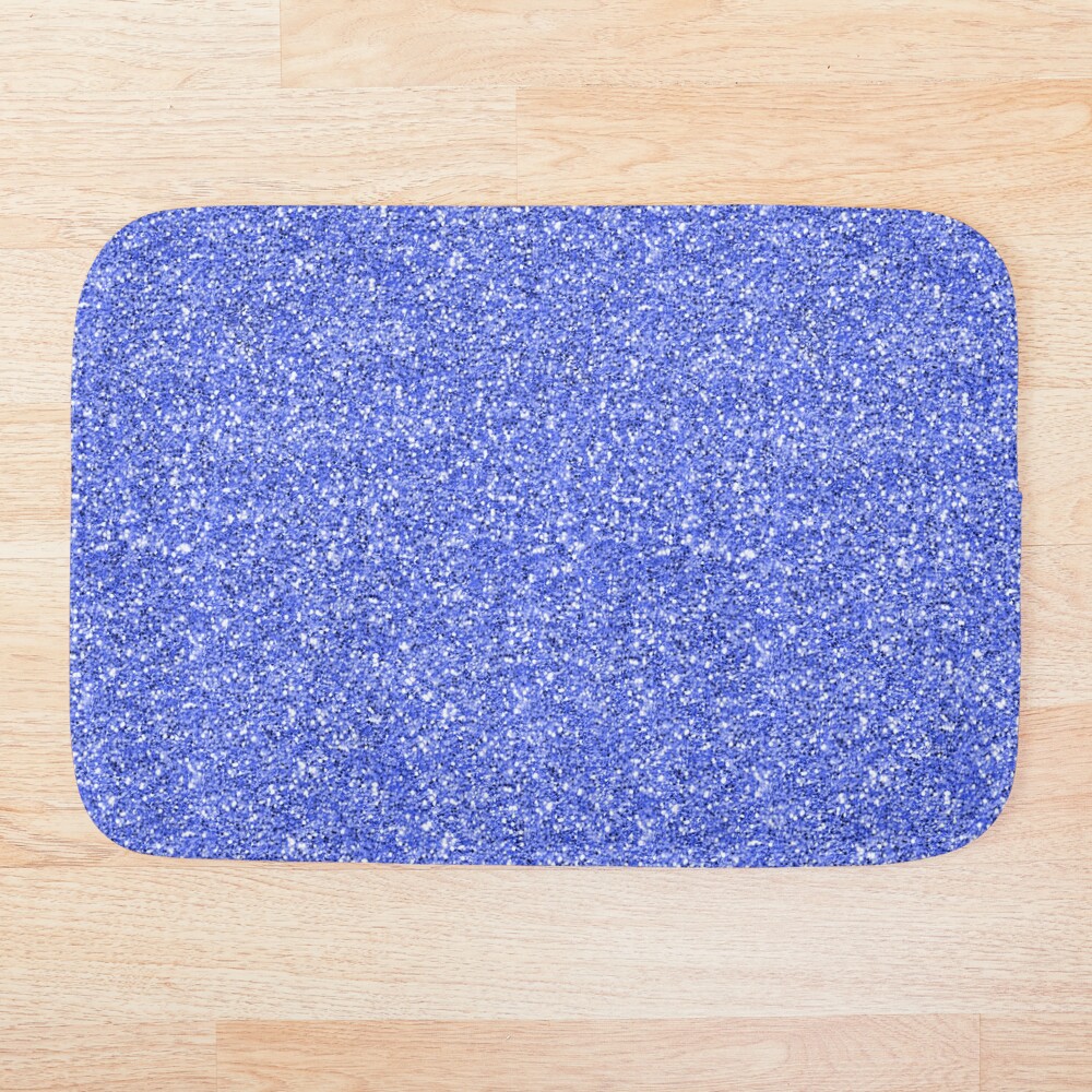 Blue glitter background on to Bath Mat Blue glitter background on to Bath Mat