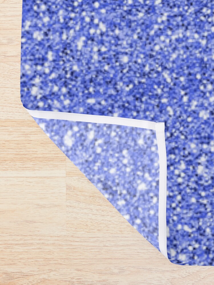 Alternate view of Blue glitter background on to Shower Curtain