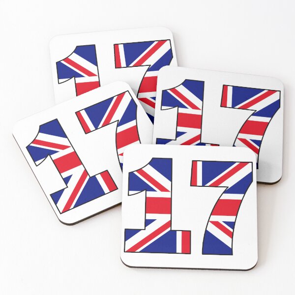 Item preview, Number 17 with UK flag on the background designed and sold by AllShirts21.