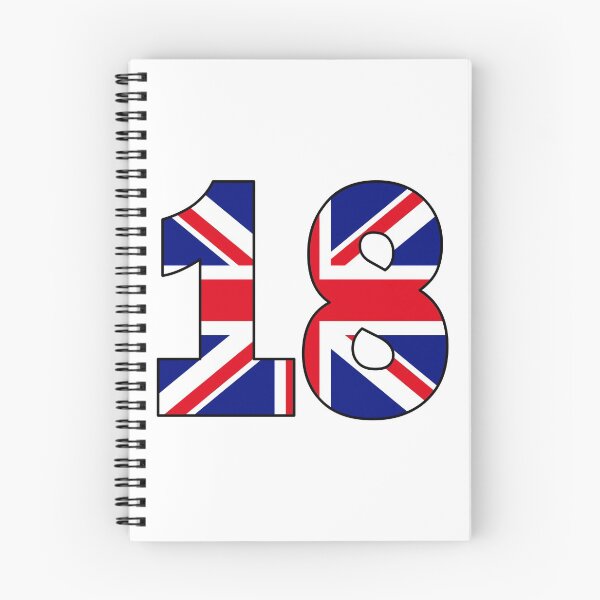 Item preview, Number 18 with UK flag on the background designed and sold by AllShirts21.