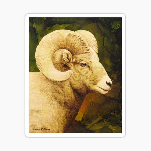 Item preview, Bighorn Sheep Woodburning designed and sold by MinisaRobinson.