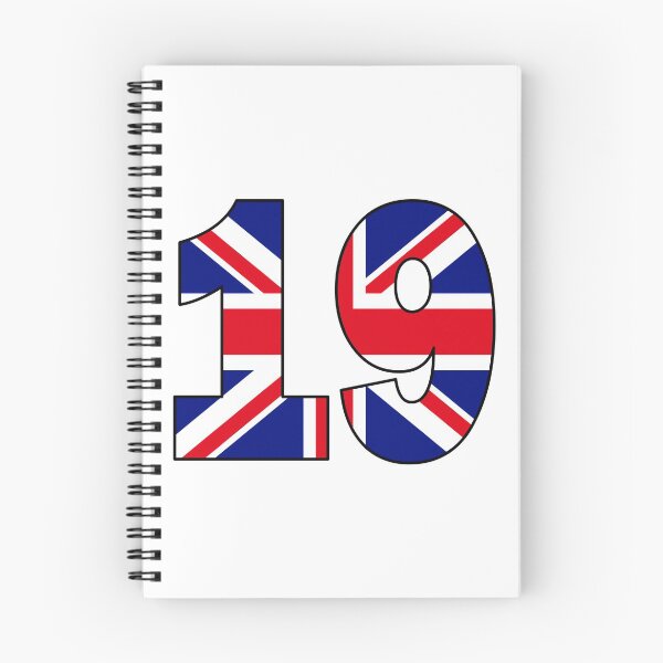 Item preview, Number 19 with UK flag on the background designed and sold by AllShirts21.