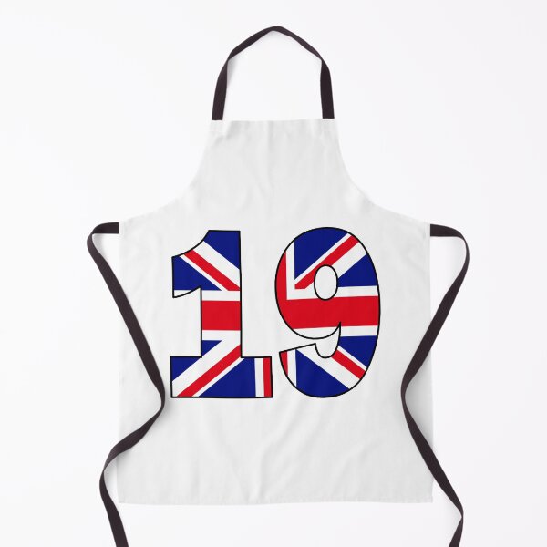 Item preview, Number 19 with UK flag on the background designed and sold by AllShirts21.