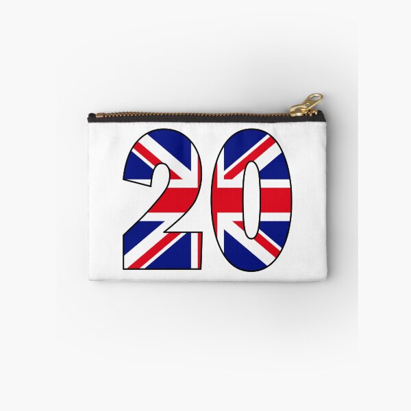 Item preview, Number 20 with UK flag on the background designed and sold by AllShirts21.