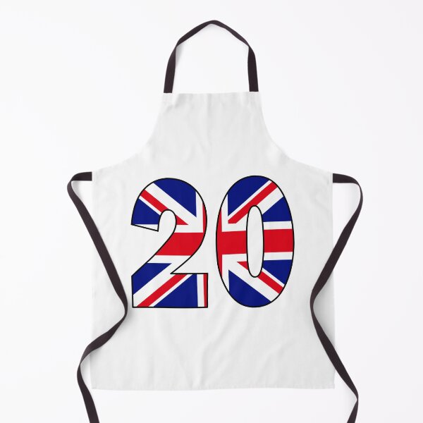 Item preview, Number 20 with UK flag on the background designed and sold by AllShirts21.