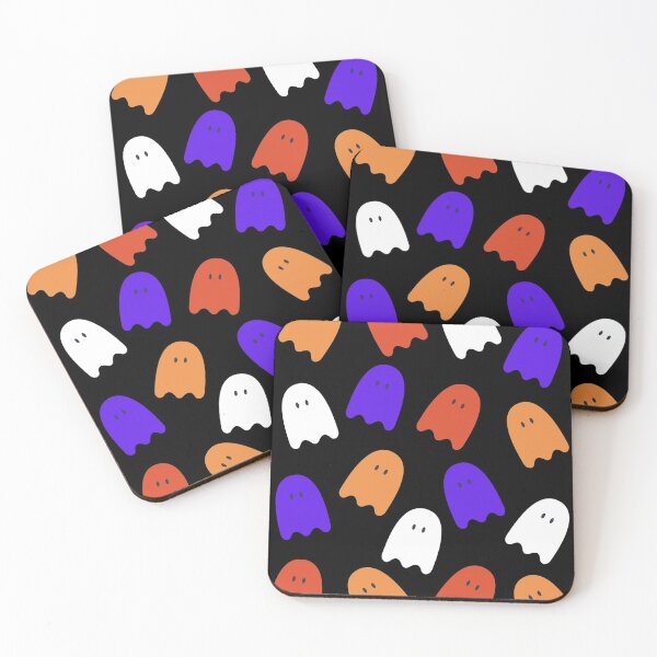 Item preview, Ghost pattern in four classic colors for Halloween designed and sold by Rabbitti.