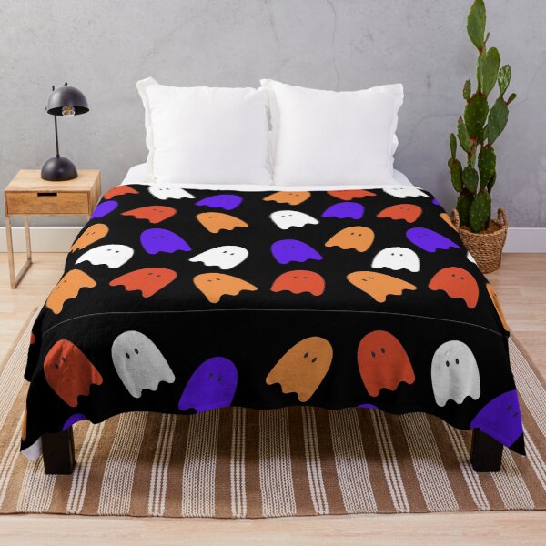 Item preview, Ghost pattern in four classic colors for Halloween designed and sold by Rabbitti.