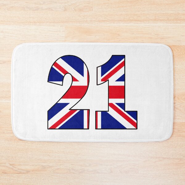 Item preview, Number 21 with UK flag on the background designed and sold by AllShirts21.