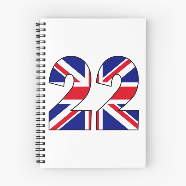 Item preview, Number 22 with UK flag on the background designed and sold by AllShirts21.