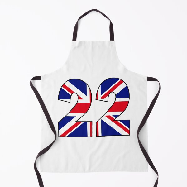 Item preview, Number 22 with UK flag on the background designed and sold by AllShirts21.