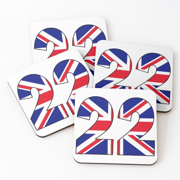 Item preview, Number 22 with UK flag on the background designed and sold by AllShirts21.