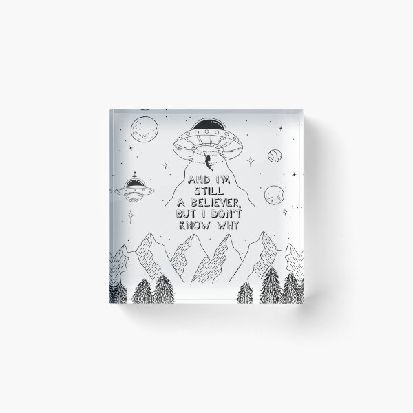 i'm still a believer - mirrorball Acrylic Block