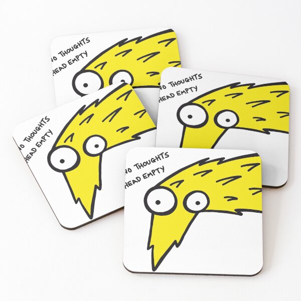 Item preview, Worm on a String "No Thoughts, Head Empty" (Yellow)  designed and sold by pichosaur.