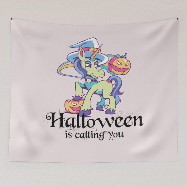 Item preview, Halloween Pumpkin Rainbow Unicorn Witch designed and sold by Naohiro.