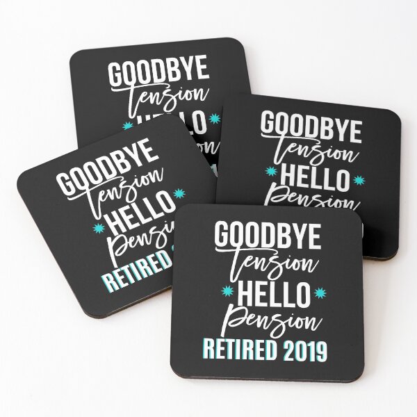Item preview, Funny Goodbye Tension Hello Pension Retired 2019 designed and sold by wordsonly.
