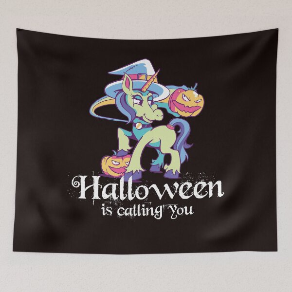 Item preview, Halloween Pumpkin Rainbow Unicorn Witch designed and sold by Naohiro.
