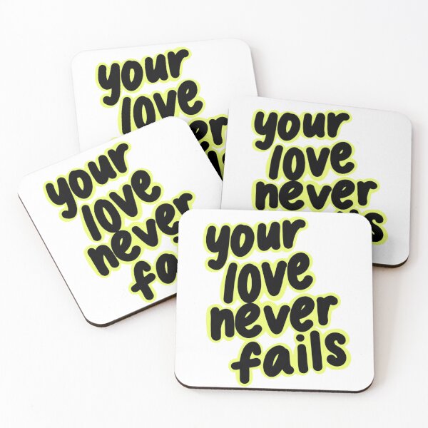 Item preview, Love Never Fails Black & Neon Yellow designed and sold by faithprints.