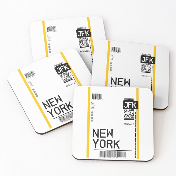 Item preview, NEW YORK PLANE TICKET AIRPORT TAG designed and sold by Glossypop.