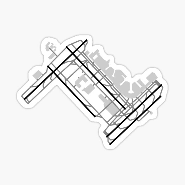 Map of Toronto Pearson Airport silhouette Sticker