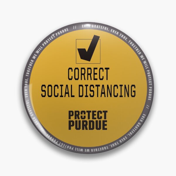 Item preview, Protect Purdue Correct Social Distancing Floor Sticker designed and sold by ecederqu.