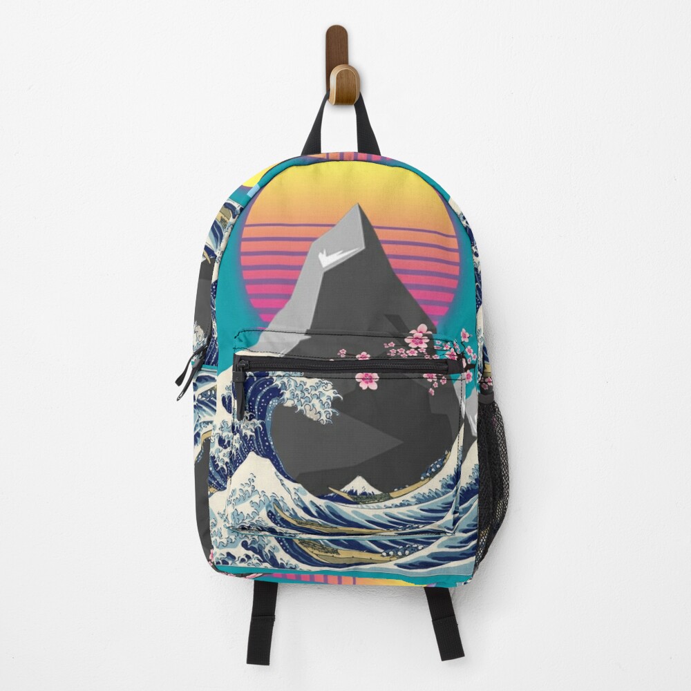 Japanese mountain waves Backpack for by | Redbubble