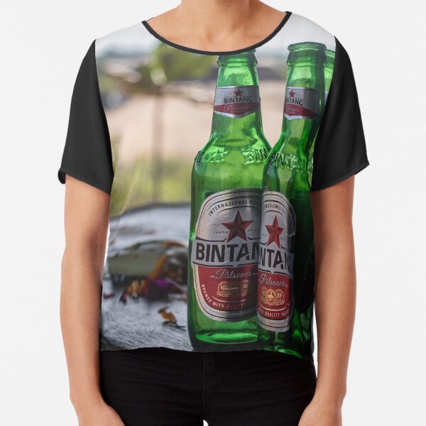 Bali Indonesia Bintang Beer Chiffon Top
