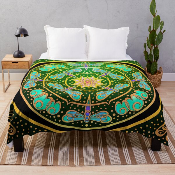 Item preview, Golden Dragonfly Mandala designed and sold by Dana Kester-McCabe.