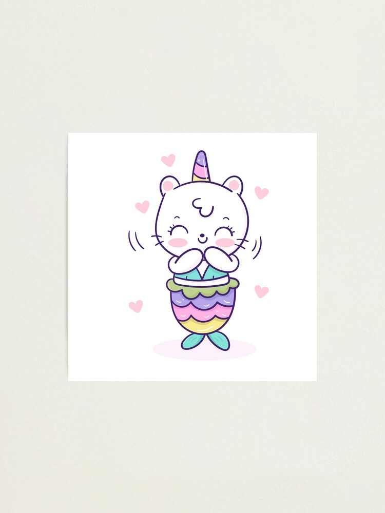 Impression Photo Dessin Anime Mignon Licorne Chat Sirene Natation Animal Kawaii Par Mhss Redbubble Impression Photo Dessin Anime Mignon Licorne Chat Sirene Natation Animal Kawaii Par Mhss Redbubble