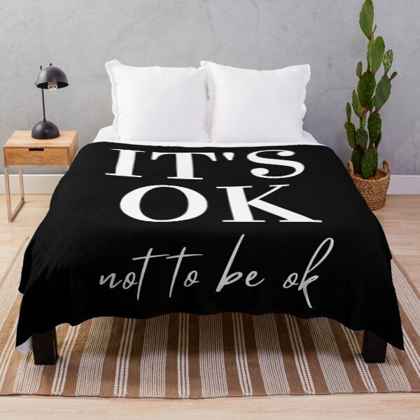 Item preview, It's Ok Not to Be Ok, Mental Health Quote designed and sold by PinkLotusArt.