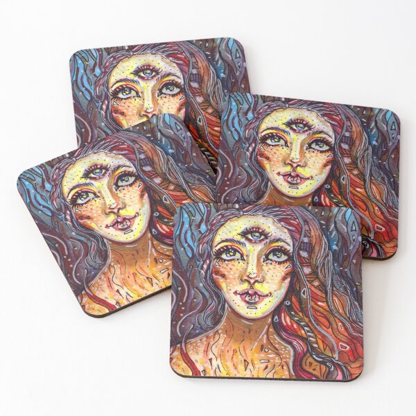 Item preview, The Girl with Three Eyes designed and sold by AndyLanesArt.