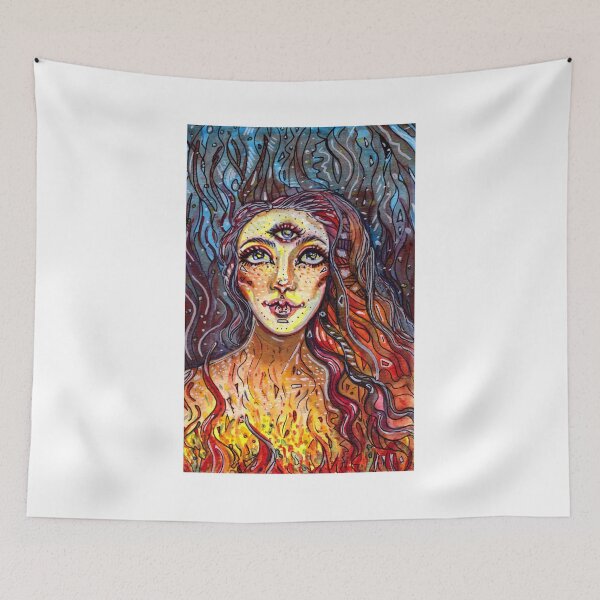 Item preview, The Girl with Three Eyes designed and sold by AndyLanesArt.