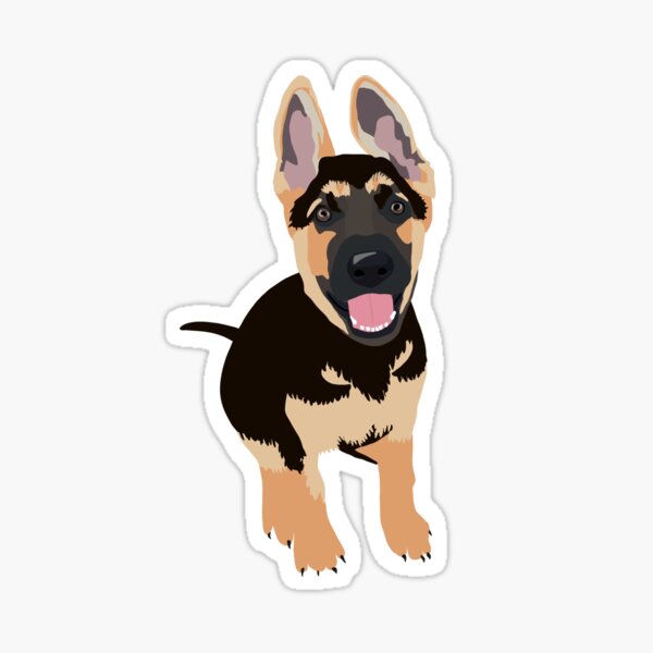 German Shepherd Puppy Sticker
