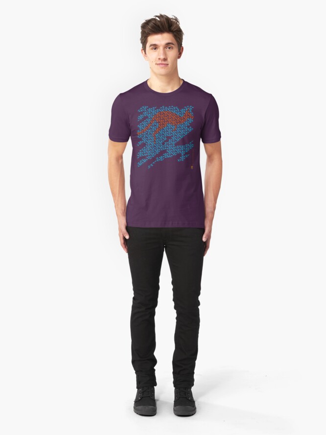 Alternate view of Kangaroo mosaic Slim Fit T-Shirt