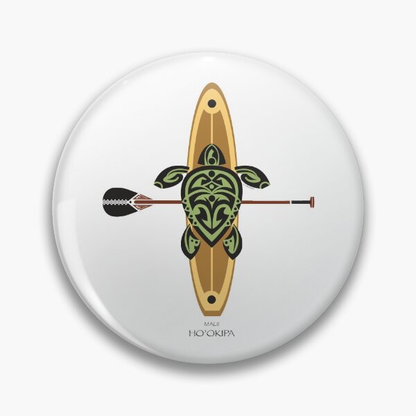 Item preview, Black & Green Tribal Turtle Stand-Up Wave Rider / Ho'okipa, Maui designed and sold by srwdesign.